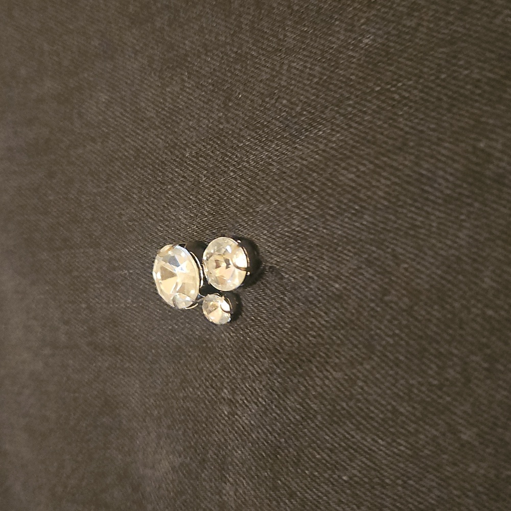 Black Button-Up With Rhinestones - Picture 3 of 9